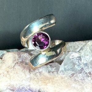 Dark Purple Amethyst Wraparound Ring